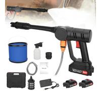 Sinuyie Cordless Pressure Washer, 725PSI Portable Power Washer with 2 Batteries, 1 Charger, Adjustable Nozzle & Bucket, 300W High-Pressure Car Washer Cleaner for Fence, Patio, Floor, Garden Cleaning