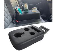 Sinvanho Car Cup Holder, Back Seat Cup Holder for Car, PU Leather Couch Sofa Bed Cup Holder Expander Tray, Boat Tray, Organizer for Trucks, Minivans, SUVs, RVs, Vehicles, Holds Drinks, Remote, Snacks