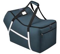 SINVICKO Infant Car Seat Travel Bag for Airplane Compatible with All Nuna Pipa Car Seat and Base,Chicco KeyFit 30 and Base, Blue, 23.6 x 22.83 x 15.75 inches, Travel