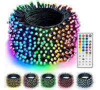 SINWE Christmas String Lights,20M 200 LED,8 Modes,Timer Function,Waterproof Iridescent Fairy Lights,Mains Powered with Timer, Memory Function, Waterproof (APP RGB, 200LED/20M)