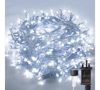 SINWE Christmas String Lights,30M 300 LED,8 Modes,Timer Function,Waterproof Cool White Fairy Lights,Mains Powered with Timer, Memory Function, Waterproof (Cool White, 300LED/30M)