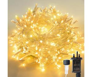SINWE Fairy Lights,Christmas Lights,30M 300 LED,8 Modes,Timer Function,String Lights,Mains Powered with Timer, Memory Function,Waterproof for Outdoor & Indoor Christmas Tree (Warm White, 300led/30M)