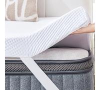SINWEEK 2 Inch Bamboo Memory Foam Mattress Topper Twin with Breathable Cover, Pressure Relief Mattress Pad for Side Sleepers, Kids & Sensitive Skin, Non-Slip and Machine Washable for Easy Care