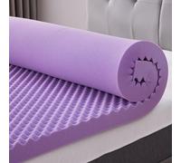 SINWEEK 2 Inch Egg Crate Gel Memory Foam Mattress Topper Twin Size, Soft Mattress Pad for Back Pain Relief, Bed Topper, CertiPUR-US Certified, Purple