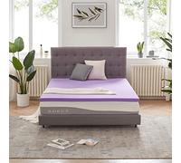 SINWEEK 2 Inch Gel Memory Foam Mattress Topper Ventilated Soft Mattress Pad, Bed Topper, CertiPUR-US Certified, Queen Size, Purple