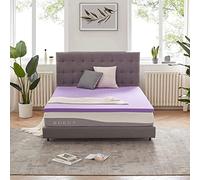 SINWEEK 3.5cm Gel Memory Foam Mattress Cover Vented Soft Mattress Pad, Bed Cover, CertiPUR-US Certified, Queen Size, Purple