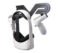 SINWEVR VR Headset and Controller Wall Mount Storage Stand Hook Compatible for Meta Quest 3 / Quest 2 / Pro / 1, PSVR 2, Pico 4, Hp Reverb G2, HTC Vive, Cosmos, Elite, Valve Index (Black)