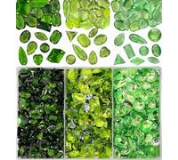 Sinyanail 950 Pcs Gradient 3 Colors Acrylic Large Sew on Rhinestones Setting Crystal Gems Diamond Stone 2 Holes Flatback Rhinestones for Jewelry Clothes Shoes Bag Costume (Green)