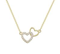 SINYARS Mother Daughter Necklace Interlocking Heart Necklace Graduation Graduation Gift for Daughter Birthday Gold Plated Necklace Sentimental Gift for Mom Mother of the Bride Gift Mother Daughter