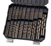 Sinyeenglon Cobalt Drill Bit Set for Hardened Metal and Stainless Steel, 122Pcs M35 High Speed Steel Twist Jobber Metal Drill Bits 1/16"-1/2", with Plastic Index Storage Case