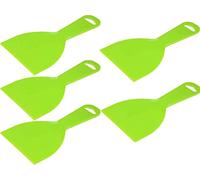 Sinyiol 5Pcs Putty Scraper 4" Plastic Flexible Putty Knives,Disposable Spreader Flexible Plastic Paint Scraper Tool for Spackling, Taping Drywall Wall Painting (4")