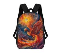 sinyumoney 17 Inch Abstract Phoenix Casual Daypack Backpacks for Girls Boys High College Knapsack Travel Laptop Rucksack College Bookbag