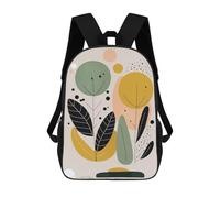 sinyumoney 17 Inch Abstract Plants 08 School Backpack School Bags for Girls Boys Backpack with Pocket Fashion School Bag Kids Backpack