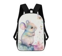 sinyumoney 17 Inch Adorable Litte Mouse Backpack with Pocket 3D Printed Travel Rucksacks Book Bags Kids School Bag