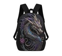 sinyumoney 17 Inch Aesthetic Steampunk Dragon Backpack 3D Printed Children's School Backpack for Kids High Capacity Travel Rucksacks Book Bags Kids School Bag Back Pack