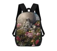 sinyumoney 17 Inch Amazonian Garden Statue Backpack with Pocket 3D Printed Travel Rucksacks Book Bags Kids School Bag