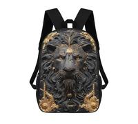 sinyumoney 17 Inch Ancient Golden Lion Art Casual Daypack Backpacks for Girls Boys High College Knapsack Travel Laptop Rucksack College Bookbag