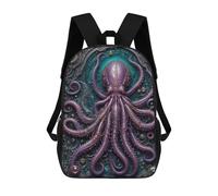 sinyumoney 17 Inch Ancient Steampunk Kraken Backpack 3D Printed Children's School Backpack for Kids High Capacity Travel Rucksacks Book Bags Kids School Bag Back Pack
