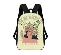 sinyumoney 17 Inch Ask Me About My Plants Backpacks Kids School Backpack School Bag 3D Printed for Boys Elementary And Middle School Students