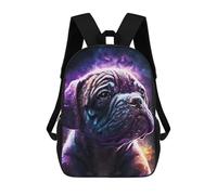 sinyumoney 17 Inch Baby Dog Space Backpack 3D Printed Children's School Backpack for Kids High Capacity Travel Rucksacks Book Bags Kids School Bag Back Pack