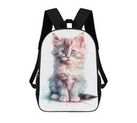 sinyumoney 17 Inch Backpacks American Curl Baby Kitten Kids 3D Printed School Bag for Boys Elementary And Middle School Students