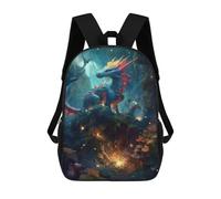 sinyumoney 17 Inch Backpacks Baby Dragon Kids 3D Printed School Bag for Boys Elementary And Middle School Students