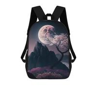 sinyumoney 17 Inch Backpacks Cherry Blossom Japan Cherr Kids 3D Printed School Bag for Boys Elementary And Middle School Students