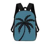 sinyumoney 17 Inch Backpacks Coconut Background Kids 3D Printed School Bag for Boys Elementary And Middle School Students