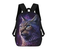 sinyumoney 17 Inch Backpacks Cosmic Cat Portrait-6 Kids 3D Printed School Bag for Boys Elementary And Middle School Students