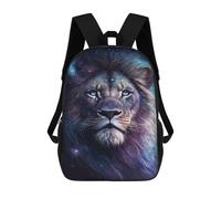 sinyumoney 17 Inch Backpacks Cosmic Lion Art Print-10 Kids 3D Printed School Bag for Boys Elementary And Middle School Students
