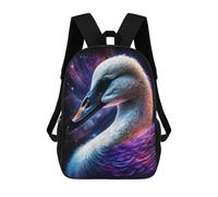 sinyumoney 17 Inch Backpacks Cosmic Swan Art Print-15 Kids 3D Printed School Bag for Boys Elementary And Middle School Students
