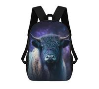 sinyumoney 17 Inch Backpacks Cosmic Yak Portrait-1 Kids 3D Printed School Bag for Boys Elementary And Middle School Students