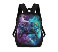 sinyumoney 17 Inch Backpacks Galactic Gaming Controller Art Print Kids 3D Printed School Bag for Boys Elementary And Middle School Students