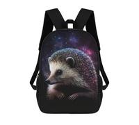 sinyumoney 17 Inch Backpacks Galactic Hedgehog Art Print-1 Kids 3D Printed School Bag for Boys Elementary And Middle School Students