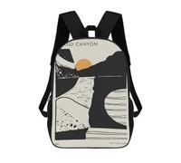 sinyumoney 17 Inch Backpacks Grand Canyon National Park Minimalist Art Kids 3D Printed School Bag for Boys Elementary And Middle School Students