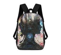 sinyumoney 17 Inch Backpacks Kids School Backpack A Tale As Old As Time School Bag 3D Printed School Bag for Boys Elementary And Middle School Students