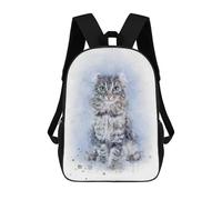 sinyumoney 17 Inch Backpacks Kids School Backpack American Curl Cat Art School Bag 3D Printed School Bag for Boys Elementary And Middle School Students