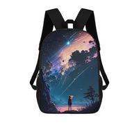 sinyumoney 17 Inch Backpacks Kids School Backpack Anime Chaos Galaxy Night School Bag 3D Printed School Bag for Boys Elementary And Middle School Students