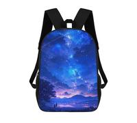 sinyumoney 17 Inch Backpacks Kids School Backpack Anime Fantasy Couple Under Night Sky School Bag 3D Printed School Bag for Boys Elementary And Middle School Students