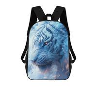 sinyumoney 17 Inch Backpacks Kids School Backpack Blue Tiger Fantasy Artwork School Bag 3D Printed School Bag for Boys Elementary And Middle School Students