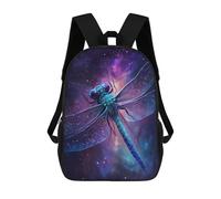 sinyumoney 17 Inch Backpacks Kids School Backpack Cosmic Dragonfly Art Print-5 School Bag 3D Printed School Bag for Boys Elementary And Middle School Students