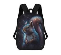 sinyumoney 17 Inch Backpacks Kids School Backpack Cosmic Squirrel Art Print-14 School Bag 3D Printed School Bag for Boys Elementary And Middle School Students