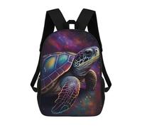 sinyumoney 17 Inch Backpacks Kids School Backpack Cosmic Turtle Art Print-2 School Bag 3D Printed School Bag for Boys Elementary And Middle School Students