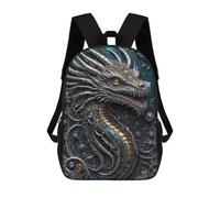 sinyumoney 17 Inch Backpacks Kids School Backpack Cybernetic Dragon Zodiac School Bag 3D Printed School Bag for Boys Elementary And Middle School Students