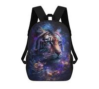 sinyumoney 17 Inch Backpacks Kids School Backpack Galactic Tiger Majesty School Bag 3D Printed School Bag for Boys Elementary And Middle School Students