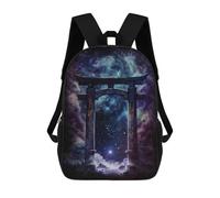 sinyumoney 17 Inch Backpacks Kids School Backpack Gate to Celestial Dreams School Bag 3D Printed School Bag for Boys Elementary And Middle School Students