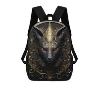 sinyumoney 17 Inch Backpacks Kids School Backpack Golden Feline Majesty School Bag 3D Printed School Bag for Boys Elementary And Middle School Students