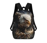 sinyumoney 17 Inch Backpacks Kids School Backpack Majestic Bald Eagle Portrait School Bag 3D Printed School Bag for Boys Elementary And Middle School Students