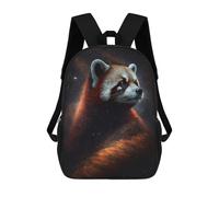 sinyumoney 17 Inch Backpacks Kids School Backpack Red Panda in Space -7 School Bag 3D Printed School Bag for Boys Elementary And Middle School Students