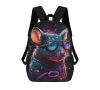 sinyumoney 17 Inch Backpacks Kids School Backpack Stylish Pet Glasses for Cats School Bag 3D Printed School Bag for Boys Elementary And Middle School Students